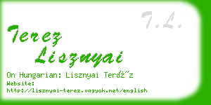 terez lisznyai business card